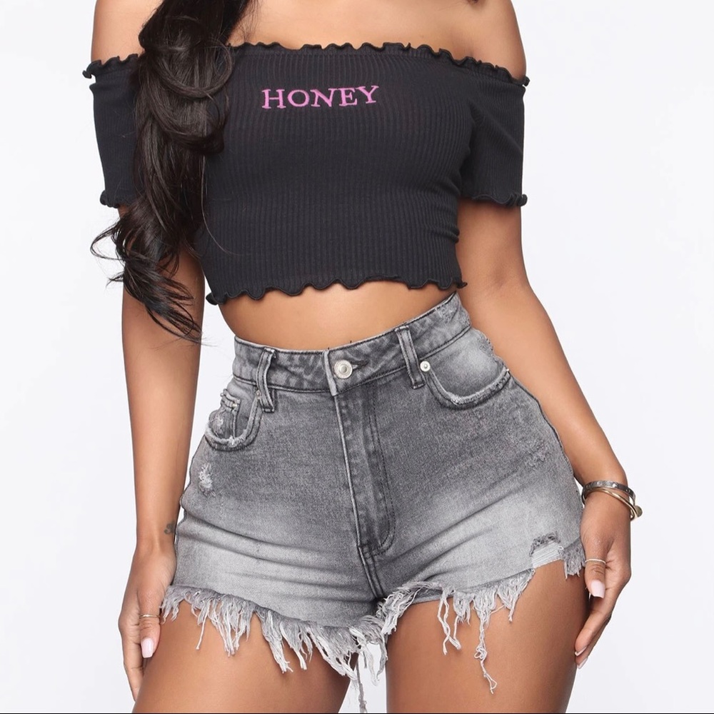 FashionNova Drivin' Them Crazy Denim Shorts